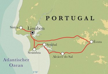 Route Portugal, 9 Tage Fahrradreise Route Portugal, 9 Tage Fahrradreise
