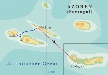 Route Rundreise Azoren, 10 Tage Route Rundreise Azoren, 10 Tage