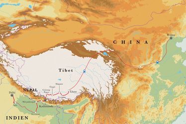 Route Rundreise Von Delhi nach Peking, 30 Tage Route Rundreise Von Delhi nach Peking, 30 Tage
