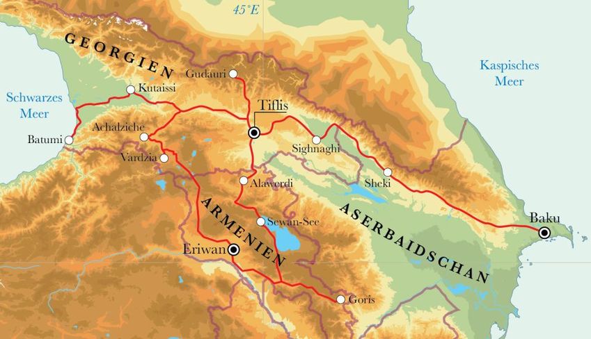 Aserbaidschan, Georgien & Armenien, 21 Tage